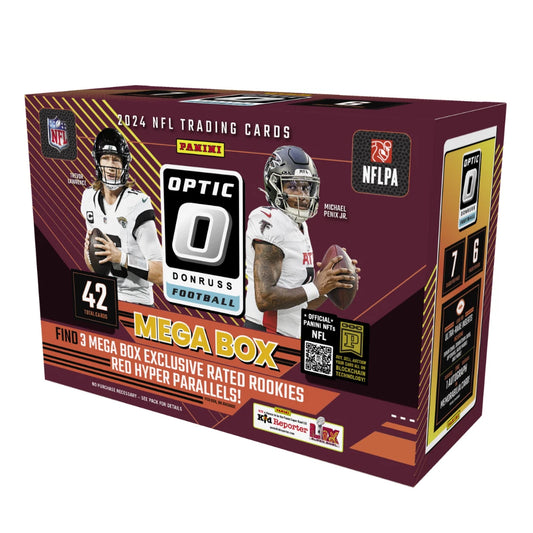 2024 Panini Donruss Optic NFL Football 6-pack Hobby MEGA Box (Red Hyper Parallels)