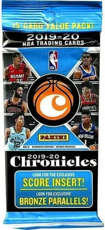 2019 Panini Chronicles NBA Basketball Jumbo Value PACK - 15 Cards