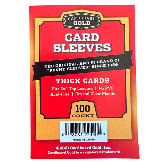 CBG Soft Card Sleeves THICK Size - 100 pack