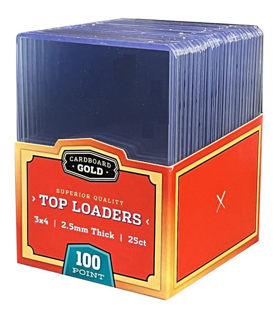 CBG Top-Loader 3x4 for Real Thick Cards - 2.5mm - 100 Point Rigid Card Holders - 25 Pack