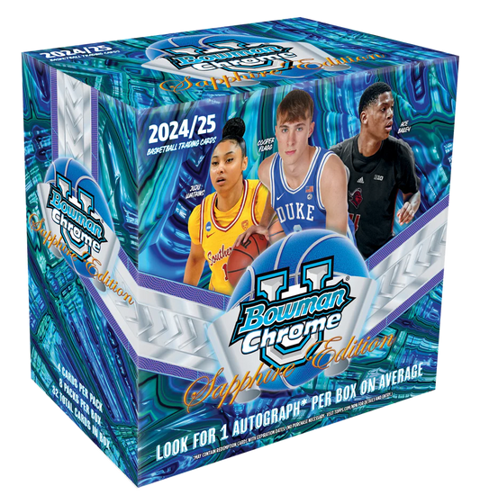 2024/25 Bowman University Chrome Basketball Sapphire Hobby Box