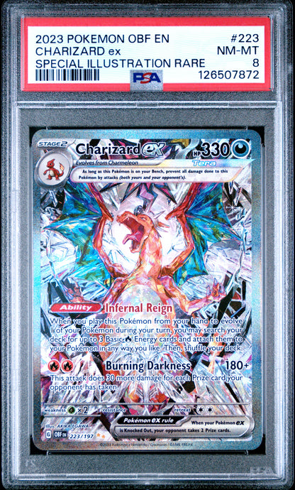 2023 Pokemon OBF #223 Charizard ex / PSA 8 / C7872