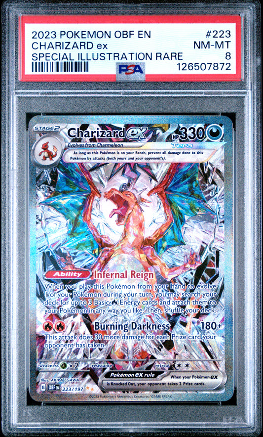 2023 Pokemon OBF #223 Charizard ex / PSA 8 / C7872