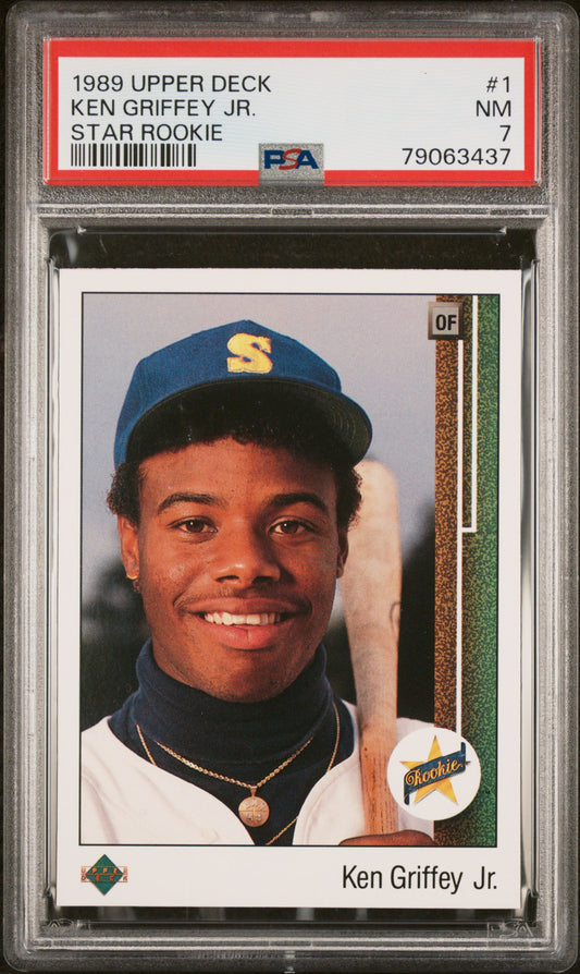 1989 Upper Deck #1 Ken Griffey Jr. Star Rookie RC / PSA 7 / C3437
