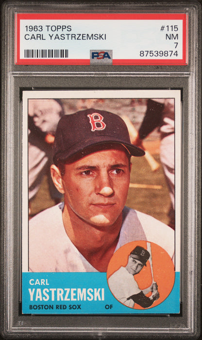 1963 Topps #115 Carl Yastrzemski (HOF) / PSA 7 / C9874