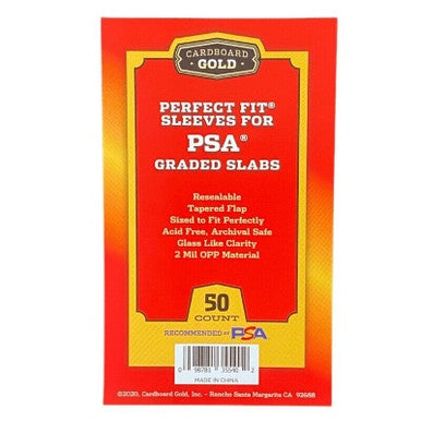 CBG Perfect Fit Sleeves for PSA Graded Cards / Slabs with PSA Logo - 100 Pack