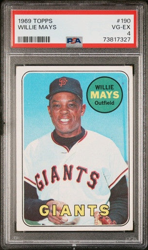 1969 Topps #190 Willie Mays San Francisco Giants PSA 4 VG-EX - Just Graded!