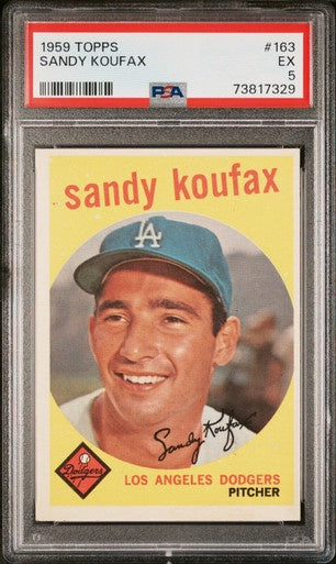 1959 Topps #163 Sandy Koufax HOF / PSA 5 / C7329